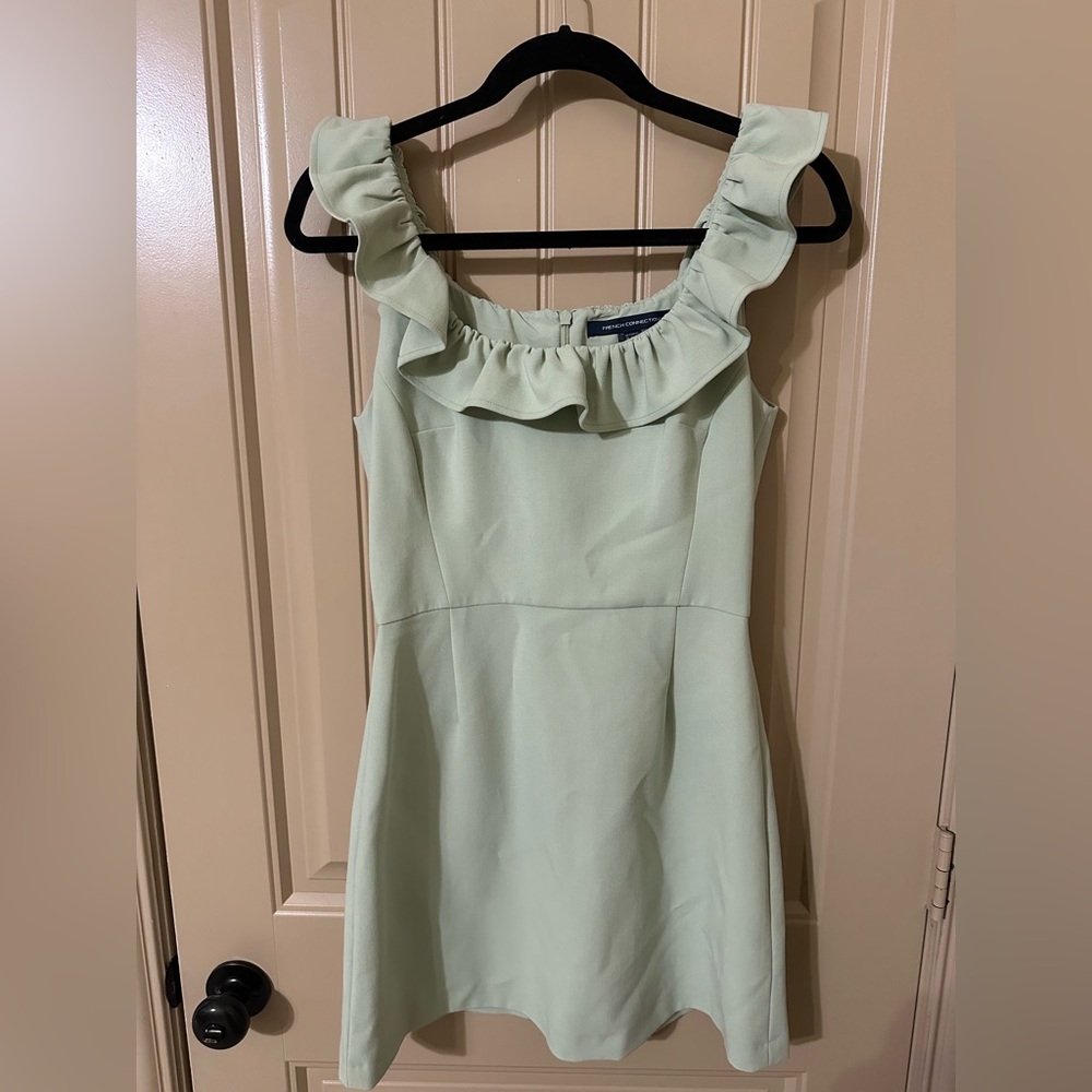 French Connection Mint Green Ruffle Dress size 6
